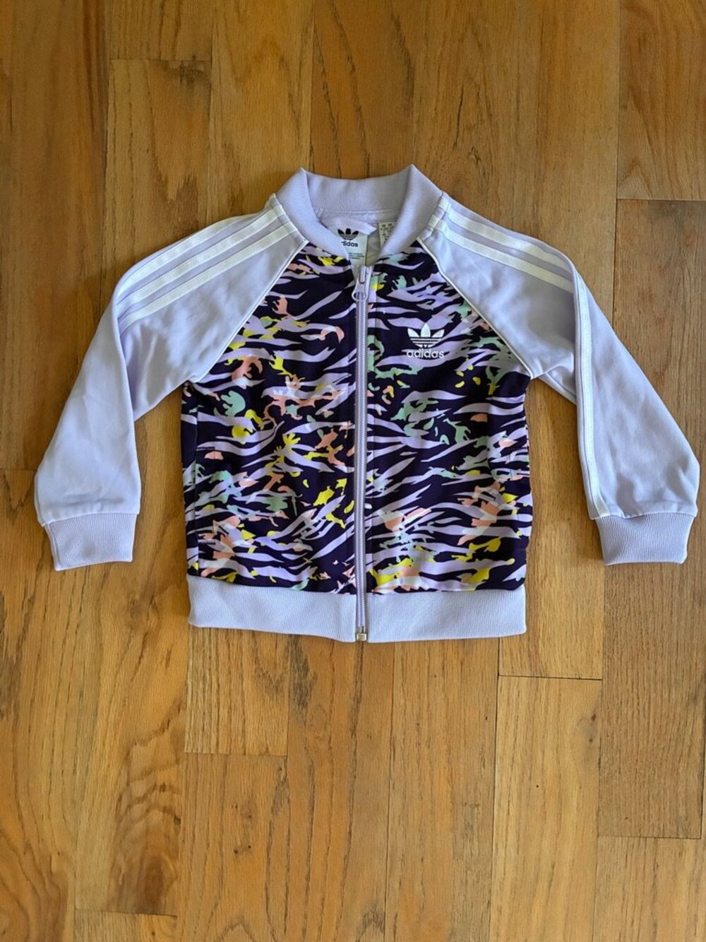 Adidas Originals Baby Girls 12M Multicolor Print Trefoil Track Jacket